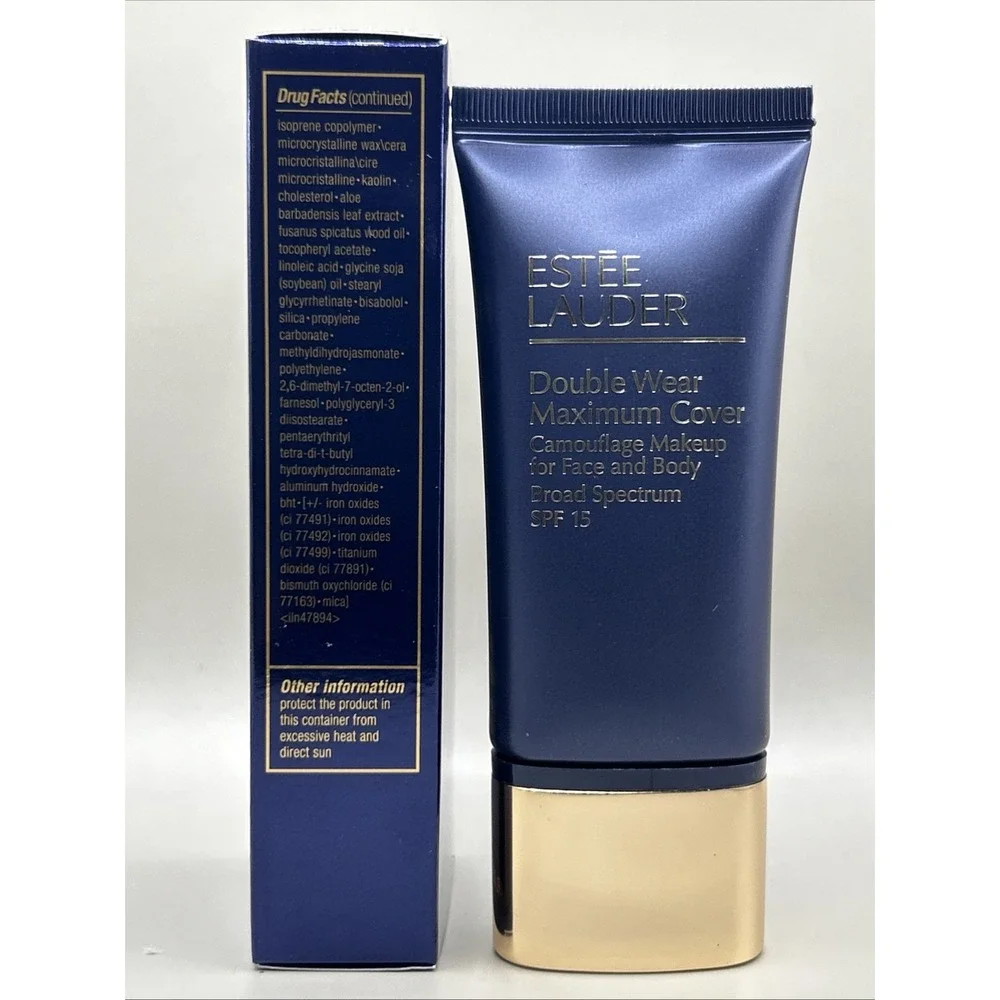 Estee Lauder Double Wear Maximum Cover Foundation 2W2 RATTAN SPF 15 1oz NEW